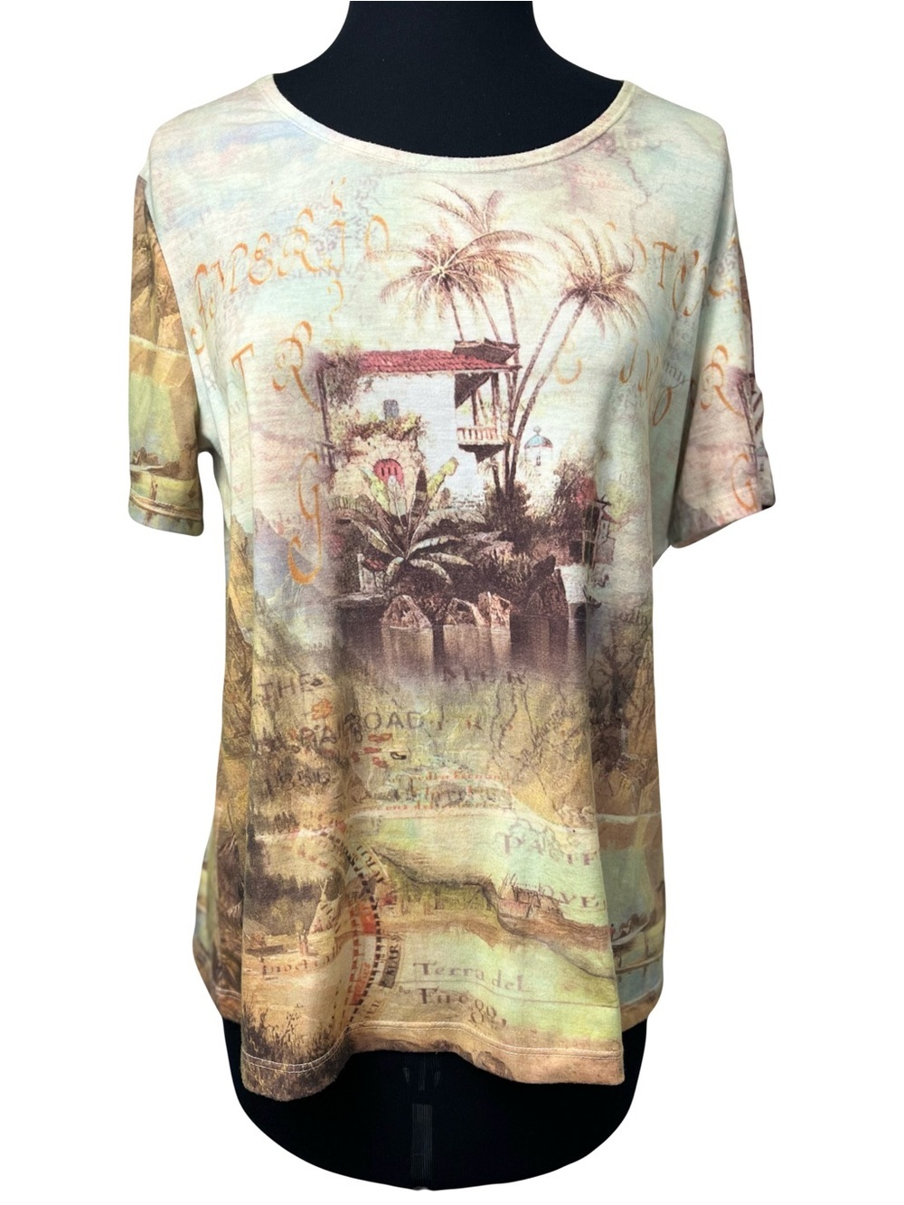 TravelSmith | Global Print Short Sleeve Travel Vacation Tee, Medium
